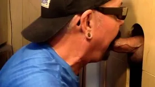 Gloryhole cocksucking DILF mouthjizzed