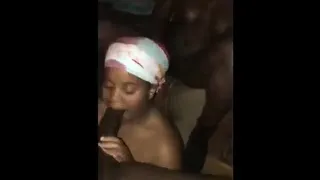 Big ass black girl sucks and fucks black cock hardcore