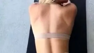Scarlett gets perfect cock outside - Pov with blonde slut