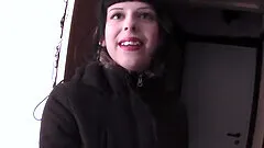 Solo brunette girl moans while drilling her pussy with some toys