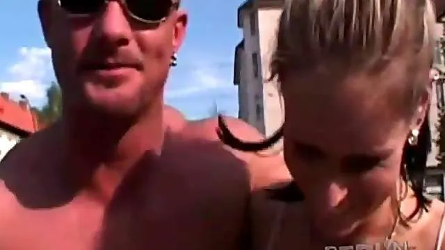 She blows him in car and in public and they fuck