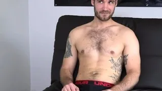 Dreamy jock model in casting