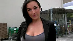 Awesome chick Isabella Madison has fun with a hard dick in a car