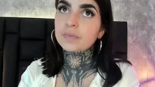 Petite skinny tattooed amateur teen solo on cam