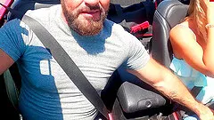 German blonde milf at car fuck