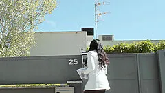 Messy facial ending for beautiful Julia De Lucia after amazing sex