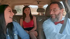 Maya Woulfe wearing high heels moans during rough dicking