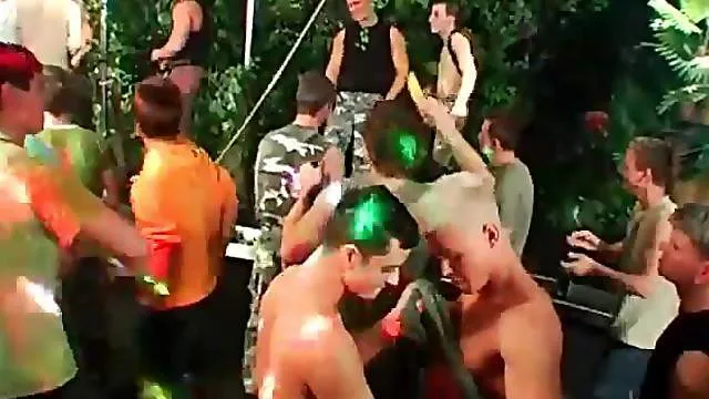 Hot dancing gay guys at a wild party