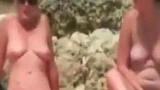 my Stepmom and mom in law naked on the beach