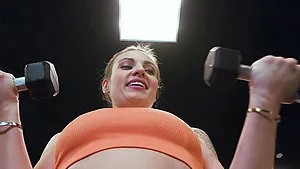 Hardcore fucking in the gym with provocative babe Kenzie Love