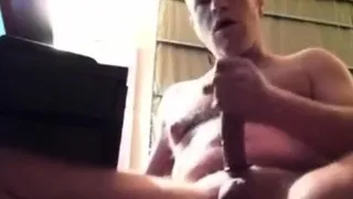 Amateur Daddy Strokes and Shoots a Big Load