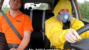 Driving instructor fucks orgasmic pussy of skinny Czech Lexi Dona