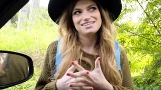 Public Agent Big tits hitchhiker big dick public blowjob