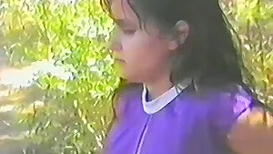 Retro outdoors video of two lesbian girls having amazing oral sex