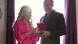 Horny blonde housewife Anna Claire Clouds rides a hard dick - cuckold