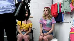 Interracial FFM threesome with skinny girls Nadia Noja and Kyler Quinn