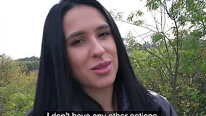 Amazing POV video of fucking in the woods with hot Alyssa Bounty