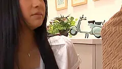 Messy facial ending after quickie fucking with horny Nana Ogura