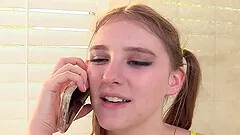 Cum in mouth ending after wild fucking in the shower with Melody Marks