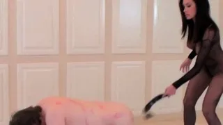 Bewitching domme takes her villein out for a walk