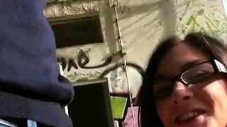 IR German babe 3some fucked outdoor