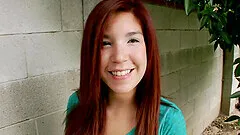 Hardcore interracial fucking with cute redhead chick Leah Cortez