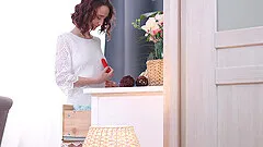 Small tits cutie Miss Nimpho gets licked and moans during sex