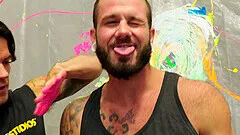 Messy gay ass fucking between two handsome best friends. HD