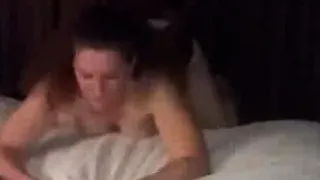 Sexy whore wife face fucked hard by BBC homemade interracial