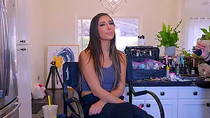 Seductive erotic model Gianna Dior loves posing backstage. HD