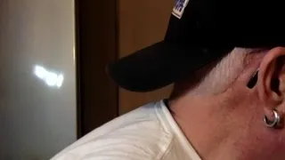 Real greedy gloryhole DILF sucks cock