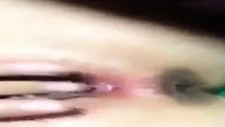 Cute Chinese girl squirting masturbation using toy!