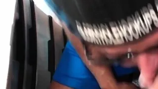 Homemade IR DILF banged in gloryhole BJ