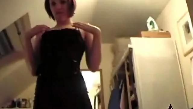 Teen tease in sexy stockings gets a facial