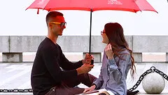 Passionate lovemaking with beautiful Ariana Shaine ends with cum in mouth