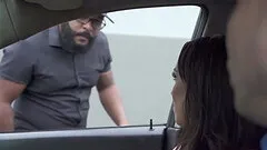 Brazilian couple pickup a big black cock from street for her first rough sex lesson