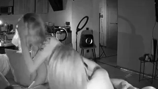 Amateur threesome on hidden cam