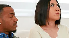 Hardcore interracial FFM threesome with Mina Moon and Sofia Su