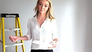 Sweet blonde Molly Mae gets naked so she can suck and rides a cock