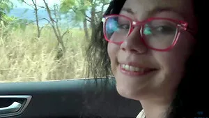 Lenna Lux enjoys while getting fingered in the car - POV