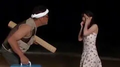 Outdoors video of pretty Kitano Nozomi giving head + facial