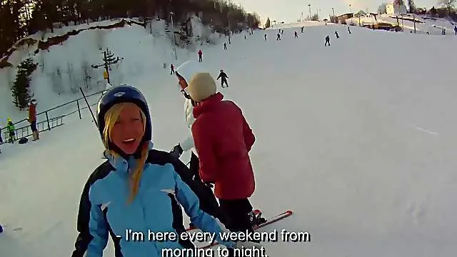 Snowboarder chick loves cock