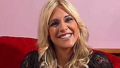 Gorgeous Carmel Moore stretches her pussy with a long sex toy