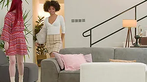 Interracial FFM threesome with hot Selva Lapiedra and Miss Olivia