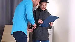 Booty call makes girl take mans pants down and kiss his bottom