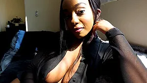 Interracial fucking in the bedroom with busty ebony Lily Starfire