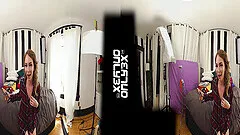 Homemade VR porn video with provocative room-mate Angel Smalls