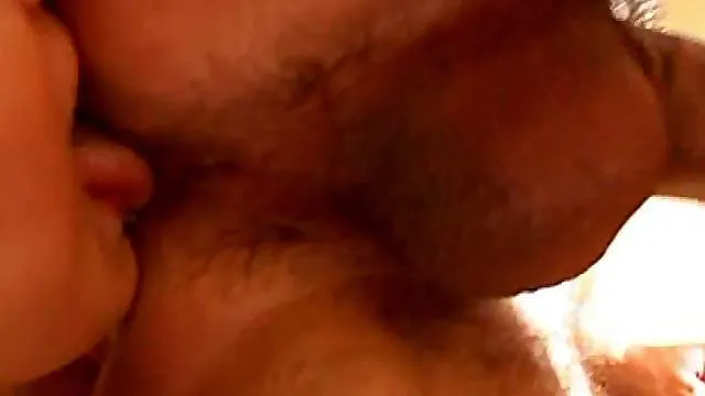 Double amateur blowjob with titjob and facial cumshot