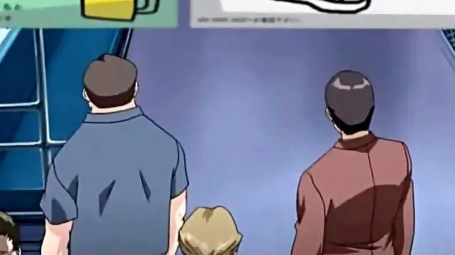 Anime girl fondled and fucked on subway train