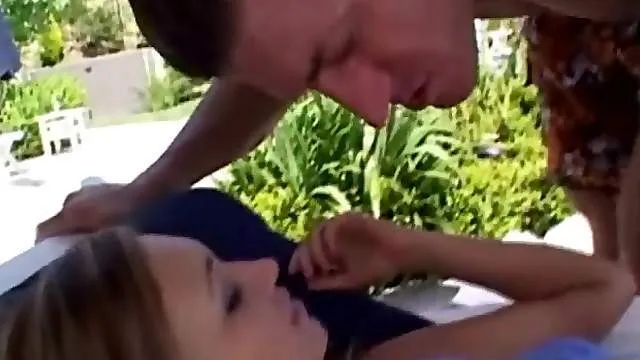 Beauty in panties sucks big dick outdoors